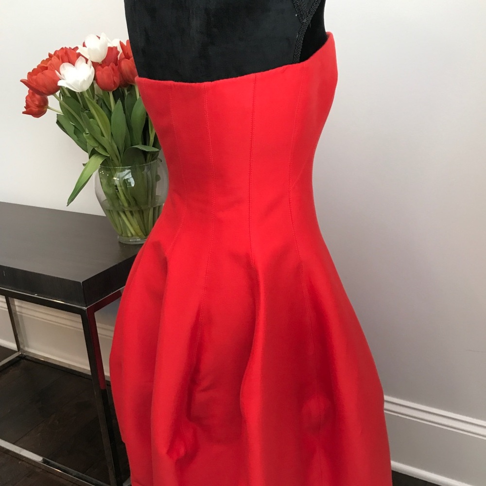 Red Strapless Mini - image 3